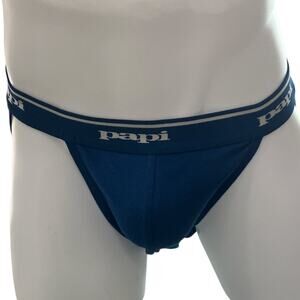 Papi Rib Jockstrap Blue Large